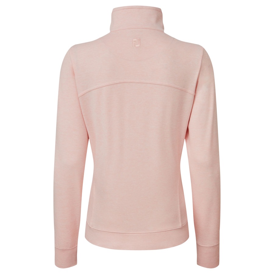 Heather Blush Pink Footjoy Women's Full-Zip Knit Midlayer