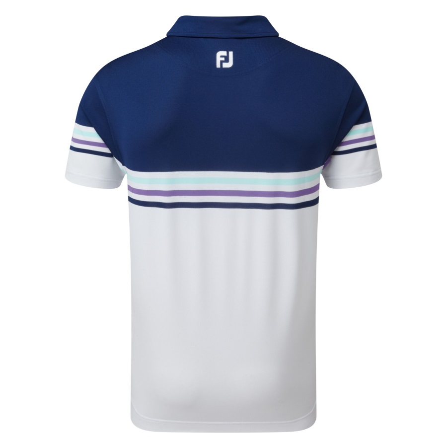 Stretch Pique Colour Block Footjoy Blue-White