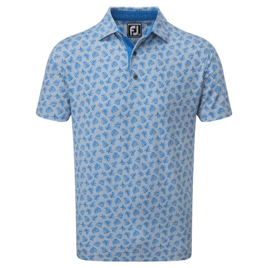 Footjoy Shadow Palm Print Pique Grey-Blue