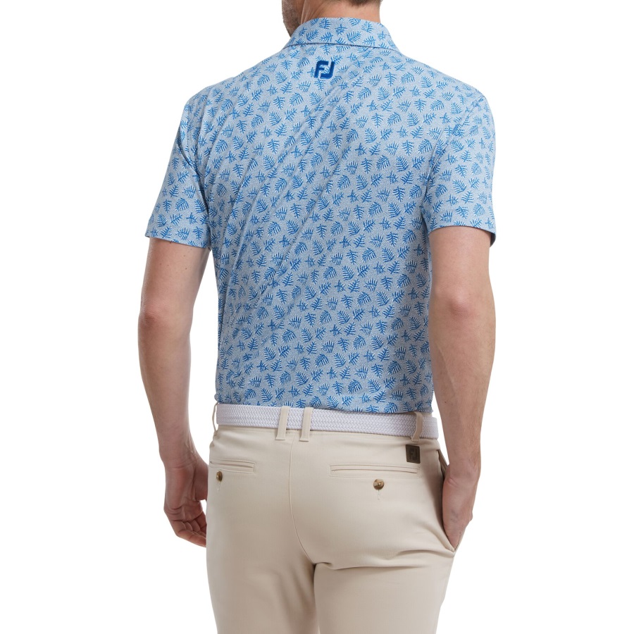 Footjoy Shadow Palm Print Pique Grey-Blue