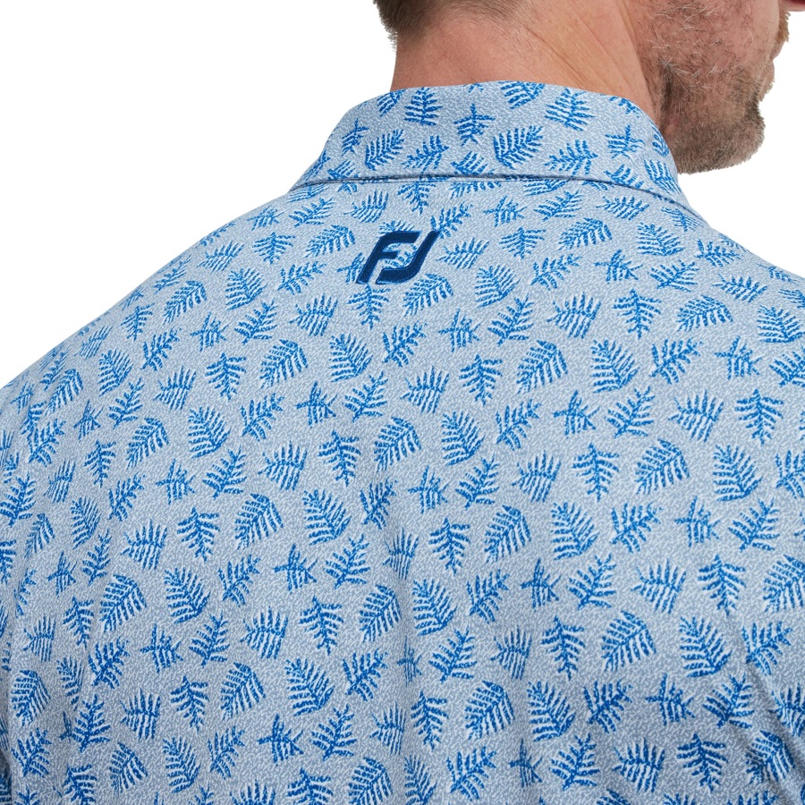 Footjoy Shadow Palm Print Pique Grey-Blue