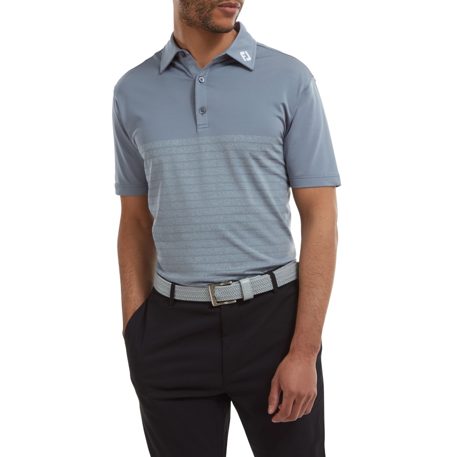 Grey Engineered Heather Stripe Lisle Footjoy