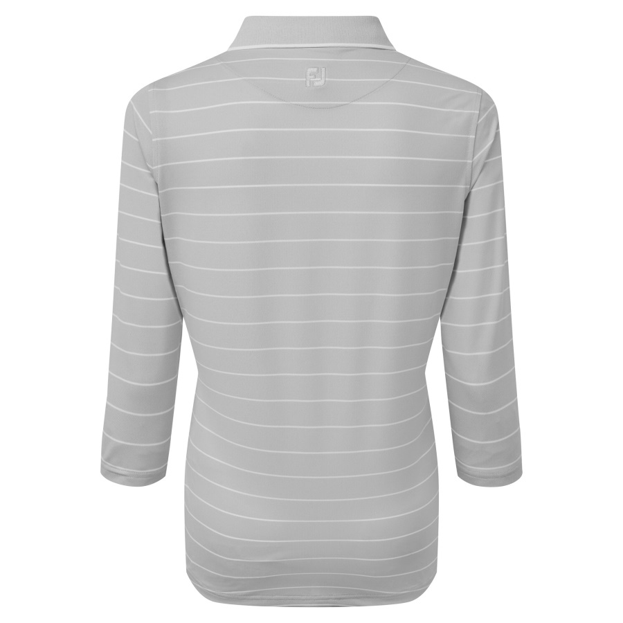 3-4 Sleeve Pinstripe Pique Grey Footjoy