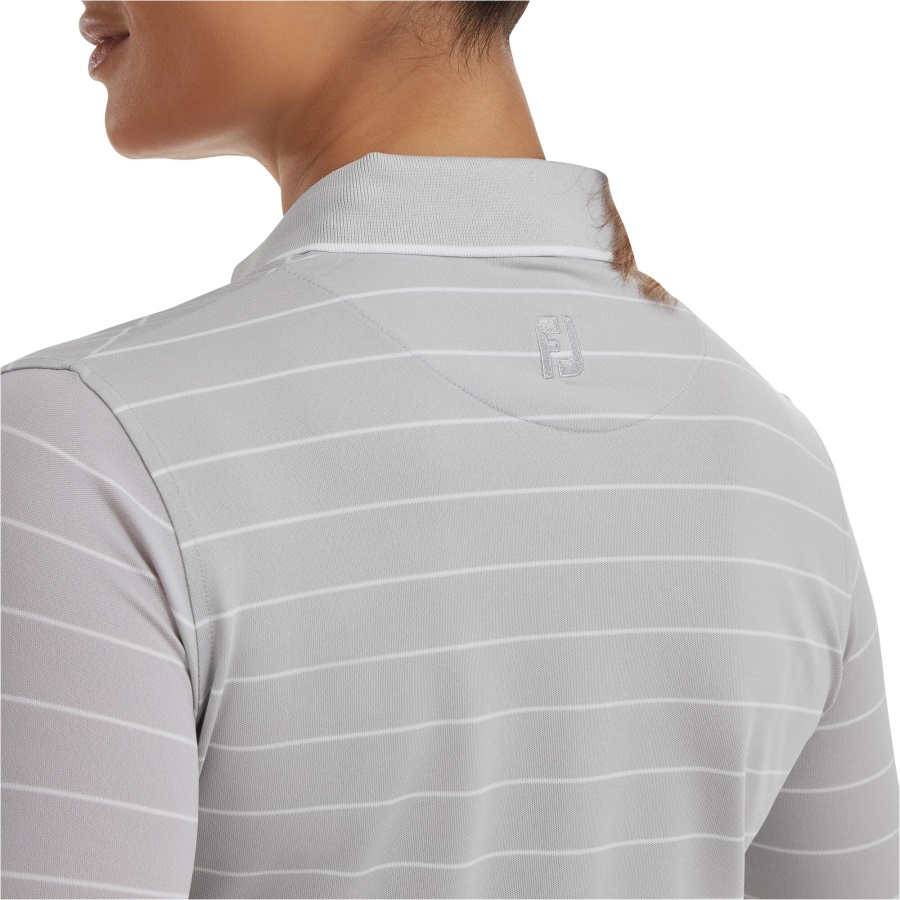 3-4 Sleeve Pinstripe Pique Grey Footjoy