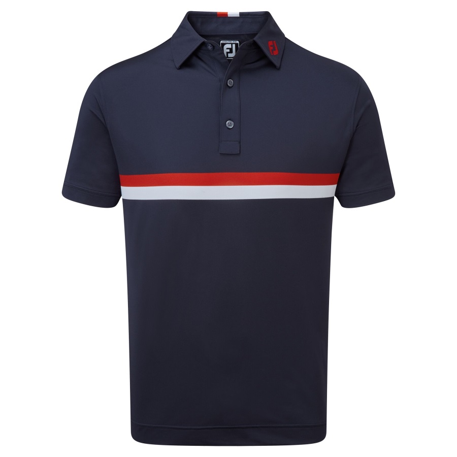 Footjoy Double Chest Band Pique Navy-Red-White