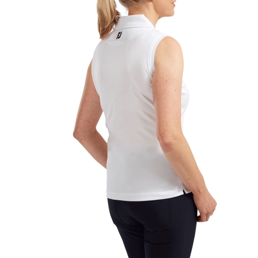 White Interlock Sleeveless Solid Women Footjoy