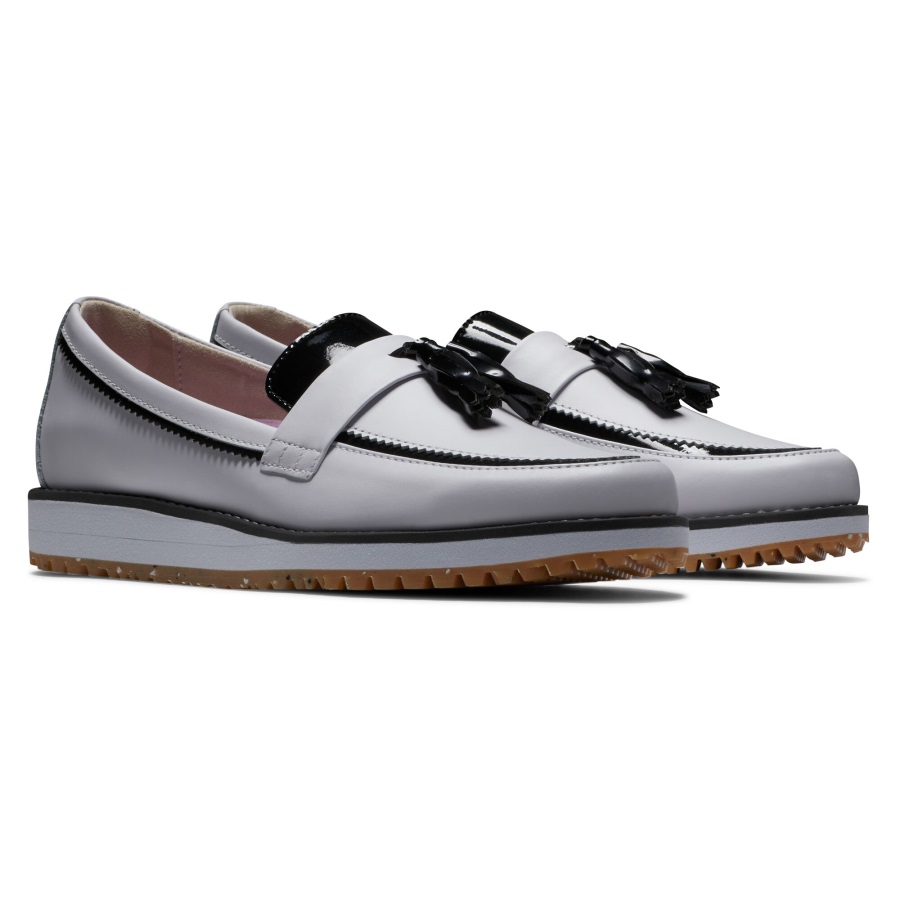 Footjoy FJ Sandy Women White-Black Patent
