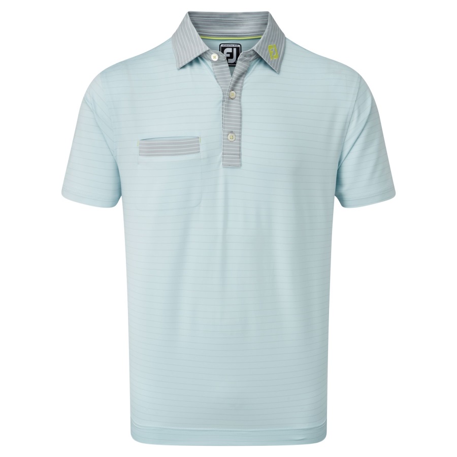 Ice Blue-Grey Lisle Pinstripe Mix Footjoy