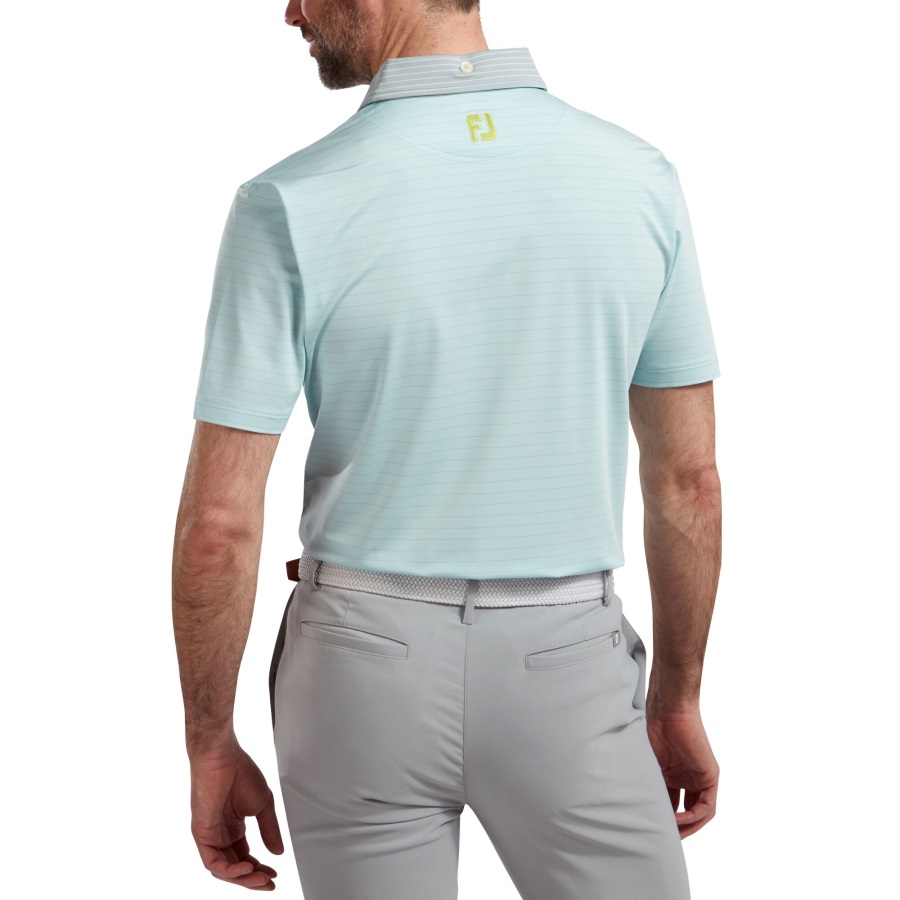 Ice Blue-Grey Lisle Pinstripe Mix Footjoy