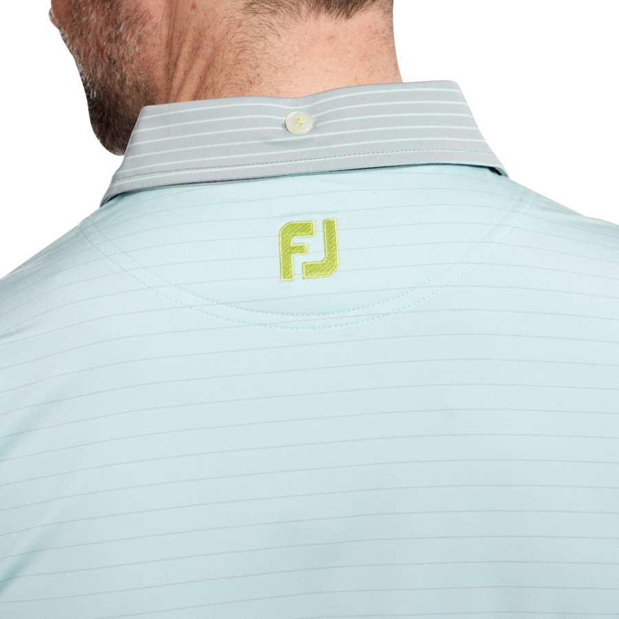 Ice Blue-Grey Lisle Pinstripe Mix Footjoy