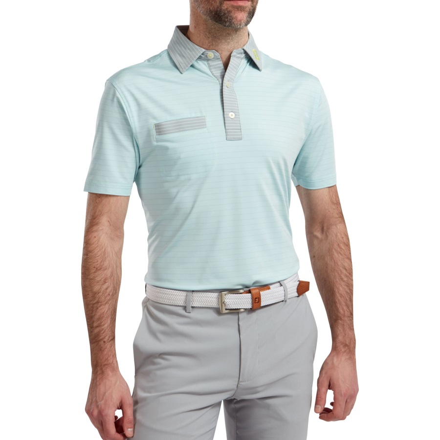 Lisle Pinstripe Mix Ice Blue-Grey Footjoy