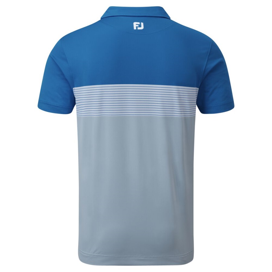 Footjoy Colour Block Pique Royal-Grey-White