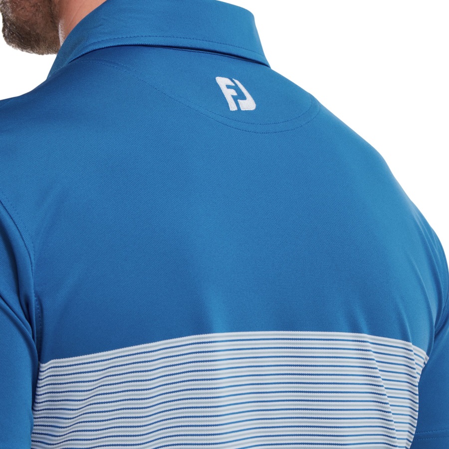 Footjoy Colour Block Pique Royal-Grey-White