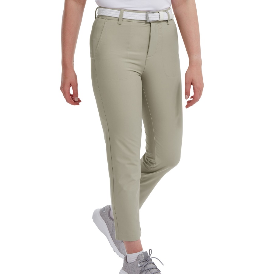 Khaki Stretch Cropped Pants Footjoy