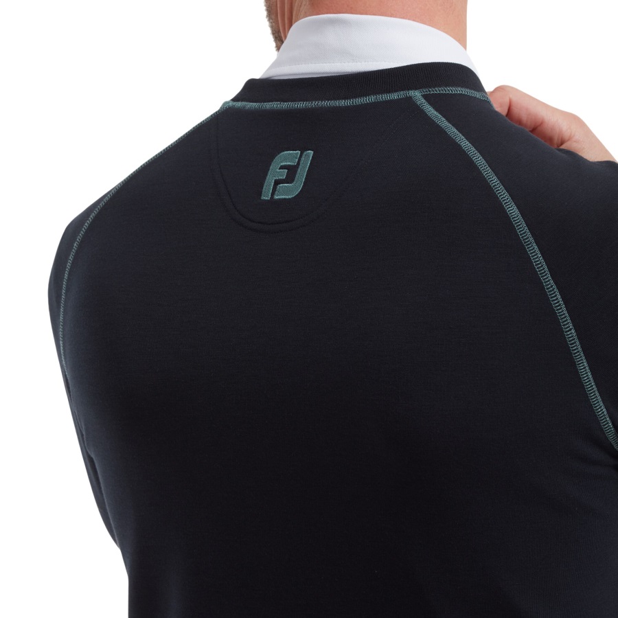 Navy French Terry Crew Neck Sweater Footjoy