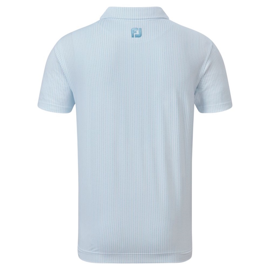 Zig-Zag Print Lisle Footjoy White-Blue