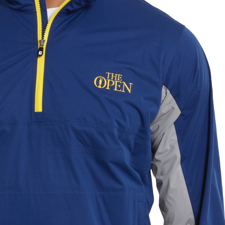 Open Blue-Antique Silver Footjoy Open HydroKnit Pullover