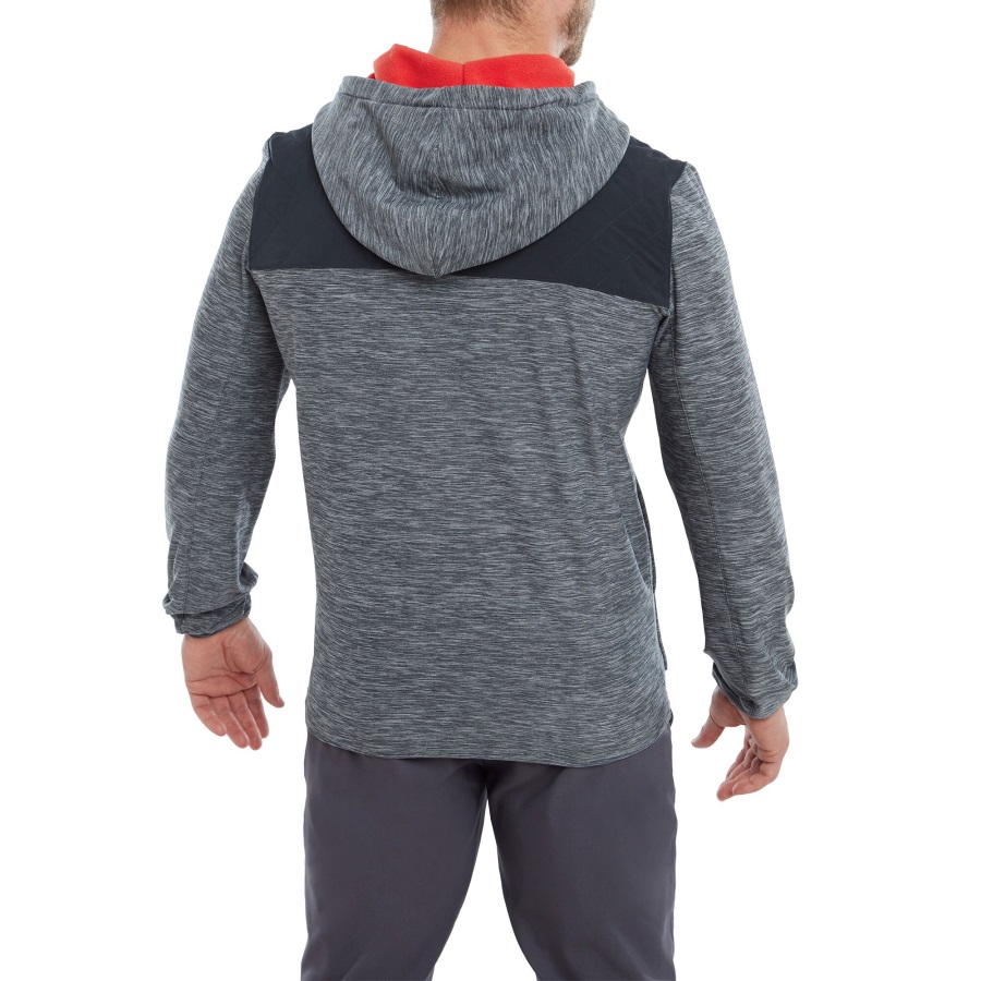 Footjoy FJ Thermal Hoodie Navy Spacedye-Navy-Red