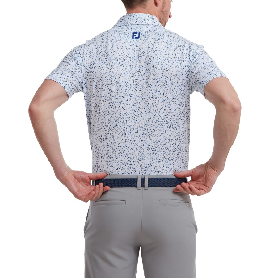 Footjoy White Granite Print Lisle