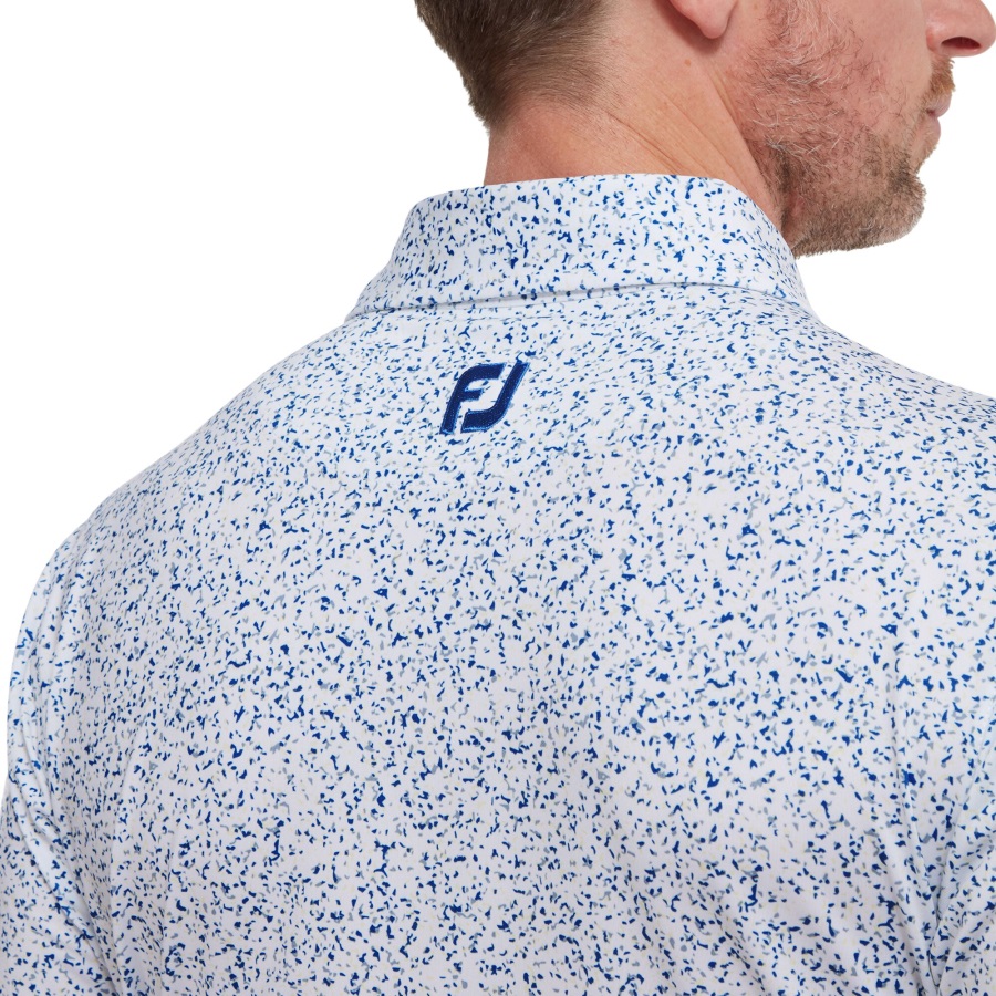 Footjoy White Granite Print Lisle