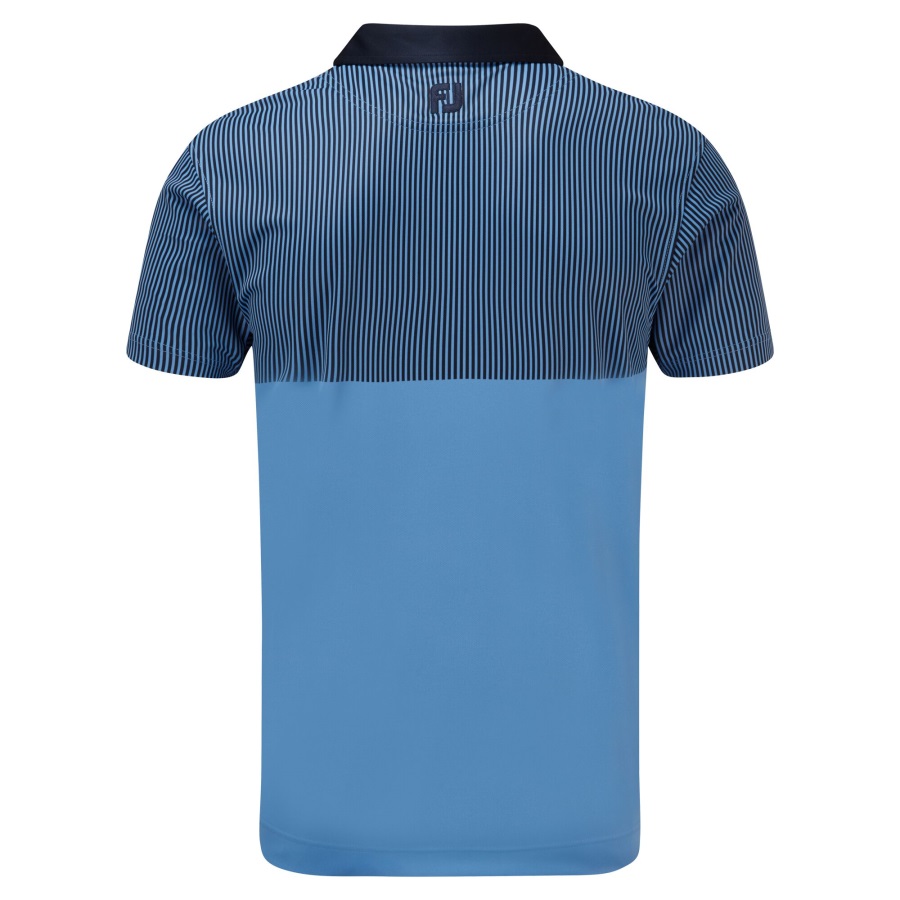 Smooth Pique Engineered Vertical Print Footjoy Lagoon-Navy