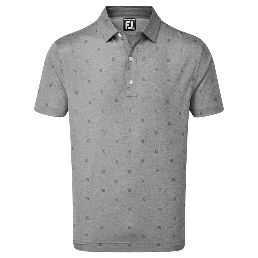 Smooth Pique FJ Tonal Print Footjoy Coal