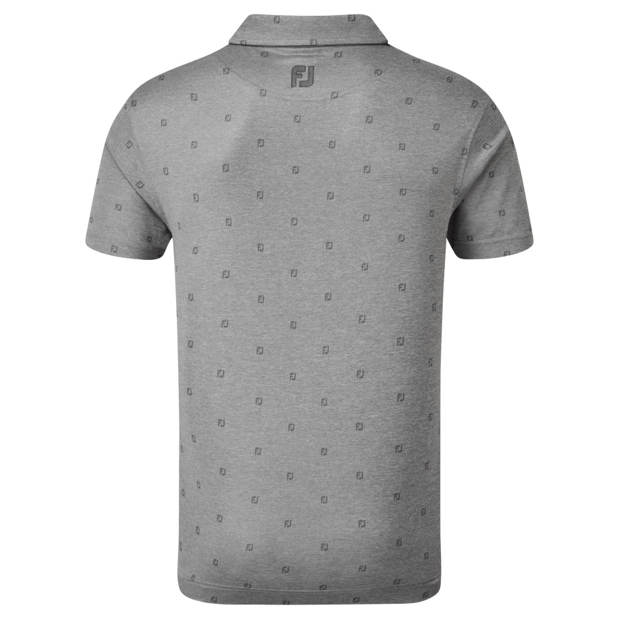 Smooth Pique FJ Tonal Print Footjoy Coal
