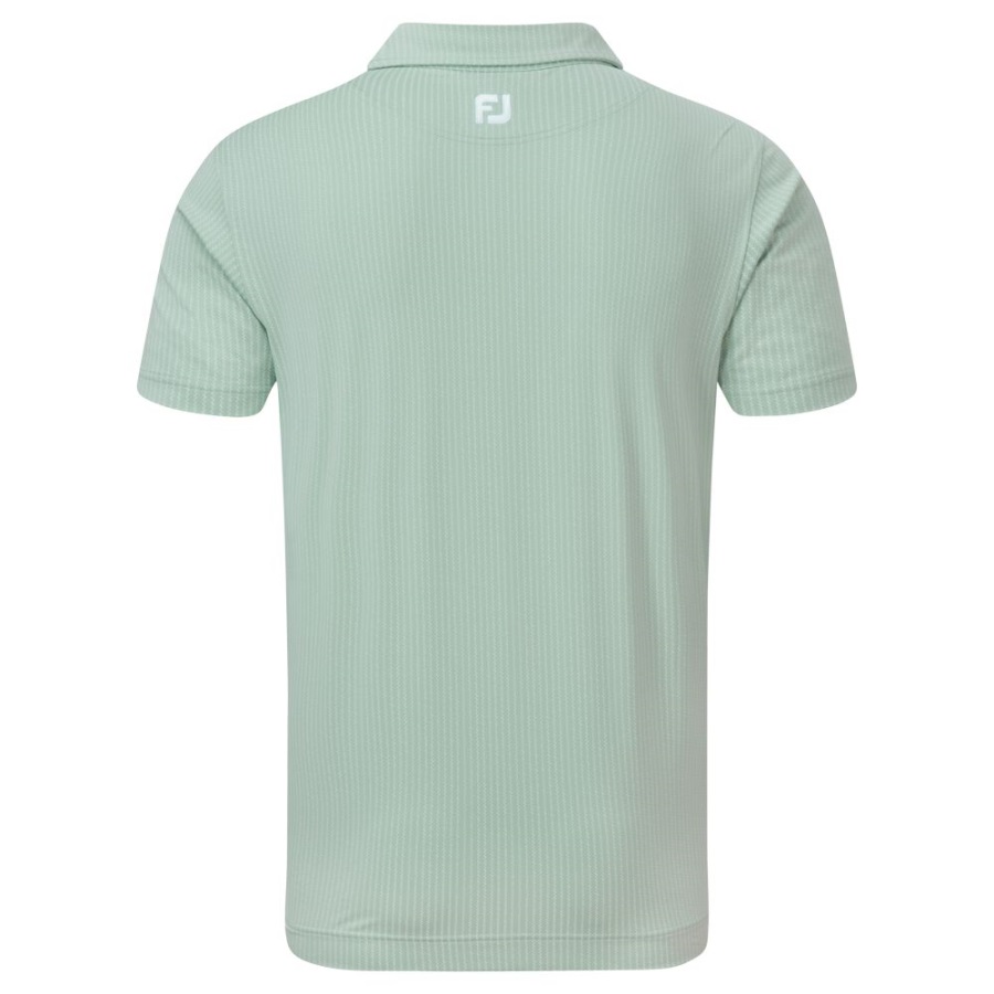 Green-White Footjoy Zig-Zag Print Lisle