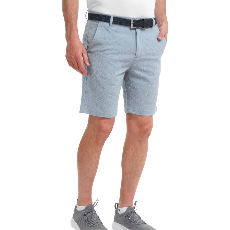 Grey Performance Seersucker Shorts Footjoy