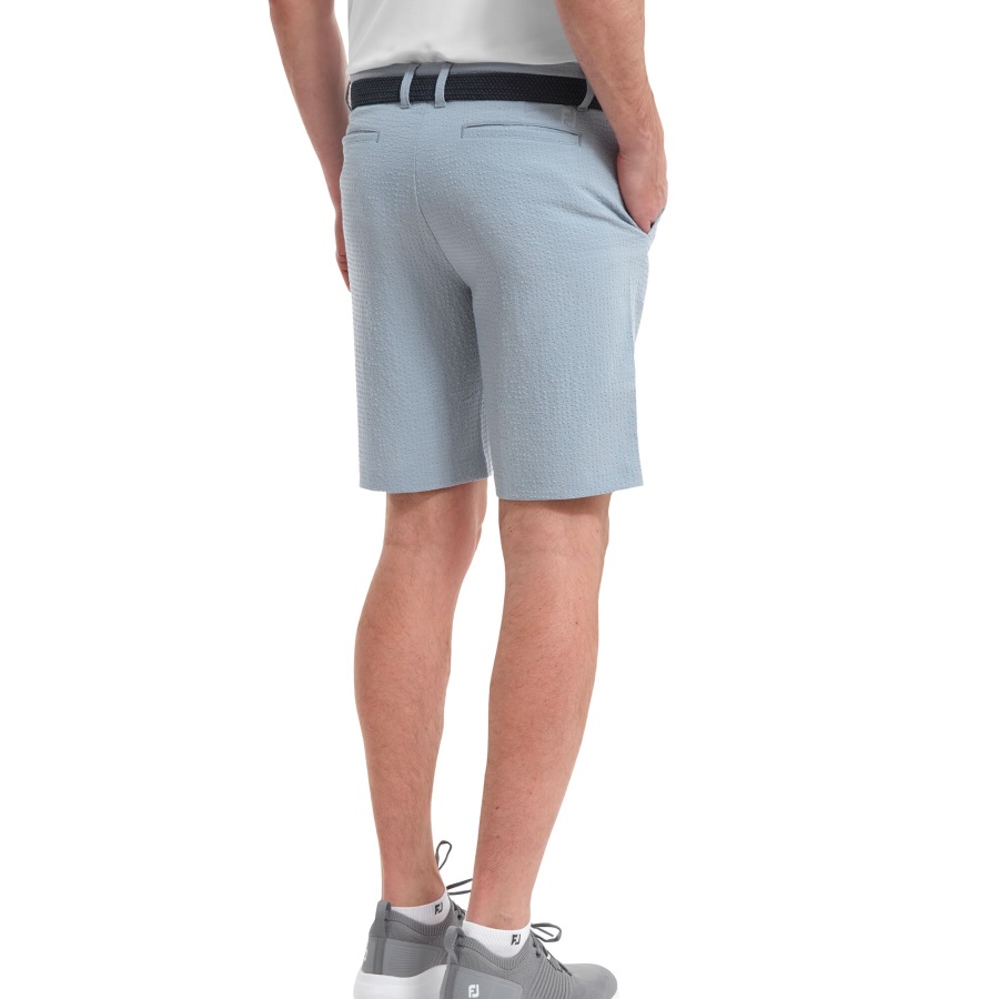 Grey Performance Seersucker Shorts Footjoy