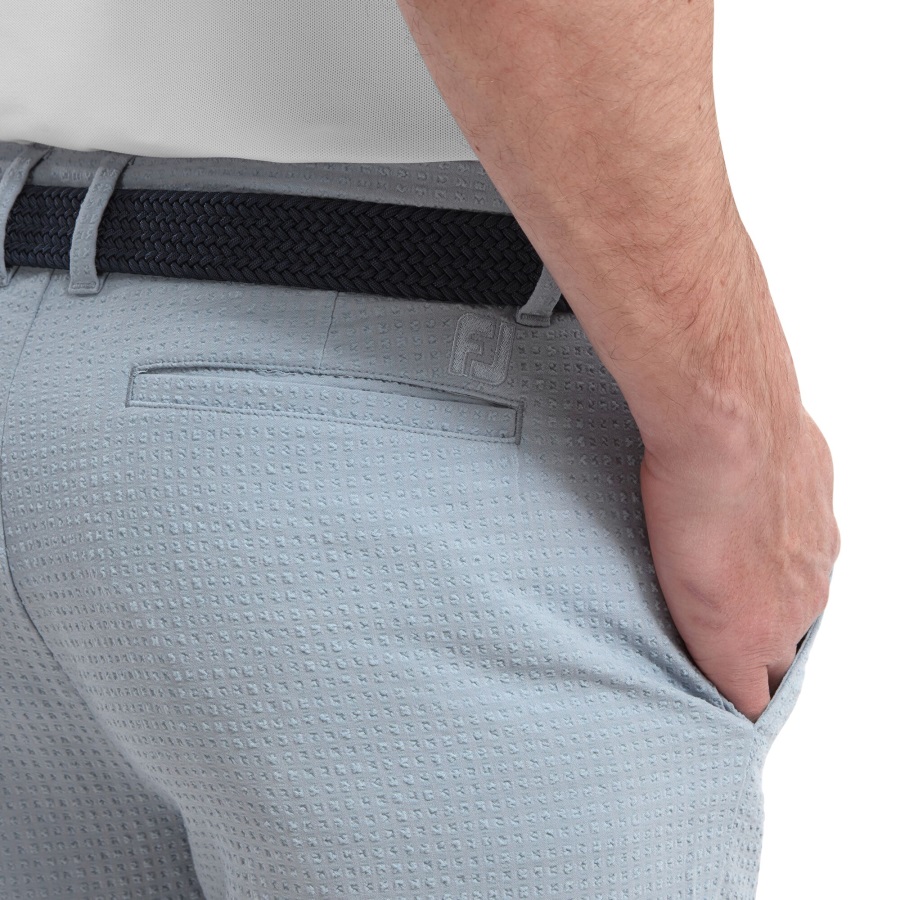 Grey Performance Seersucker Shorts Footjoy