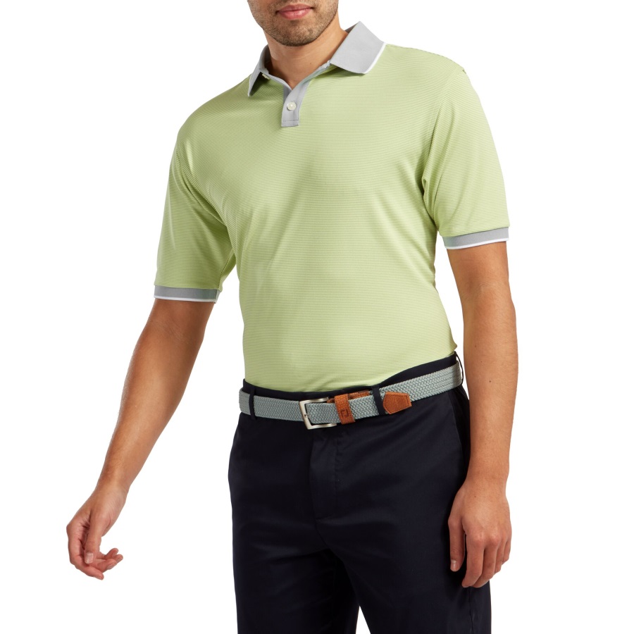 Pique Ministripe Grey-Lime Footjoy