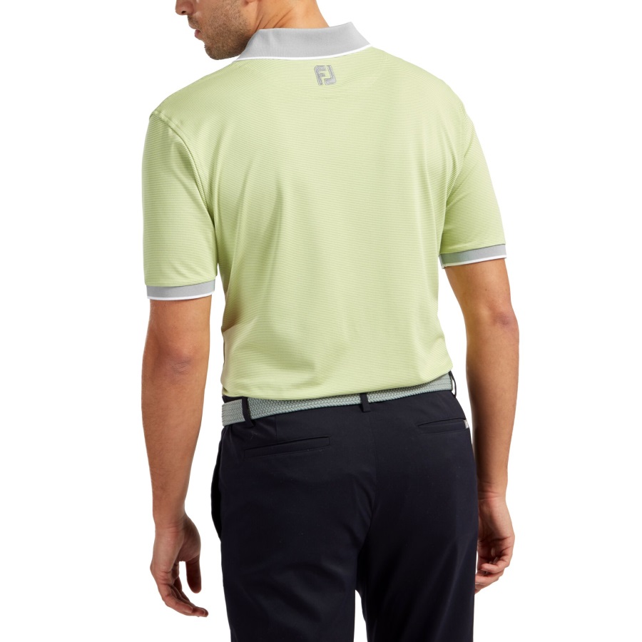 Pique Ministripe Grey-Lime Footjoy