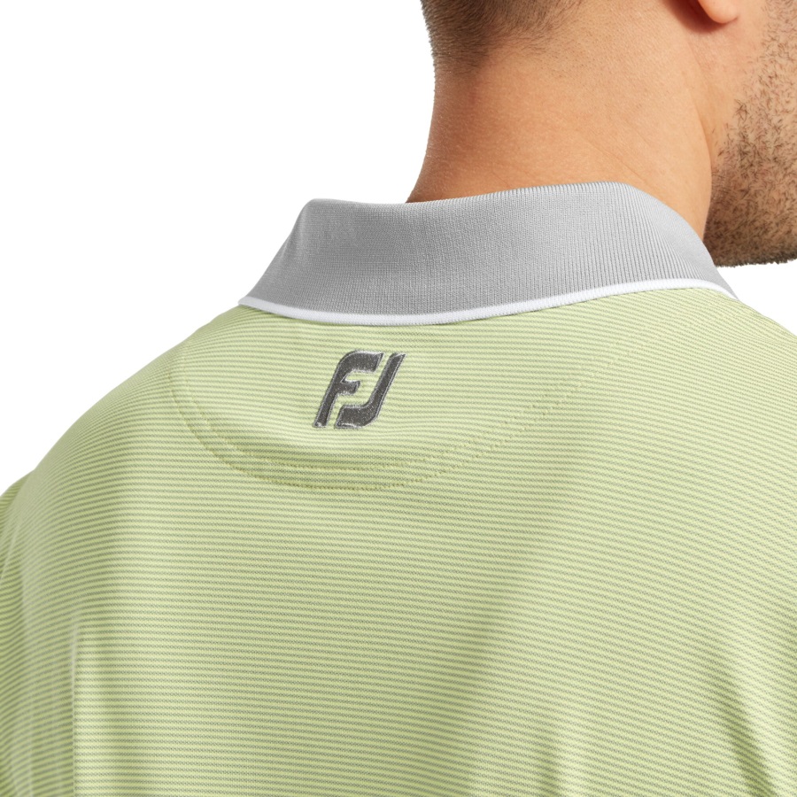 Pique Ministripe Grey-Lime Footjoy