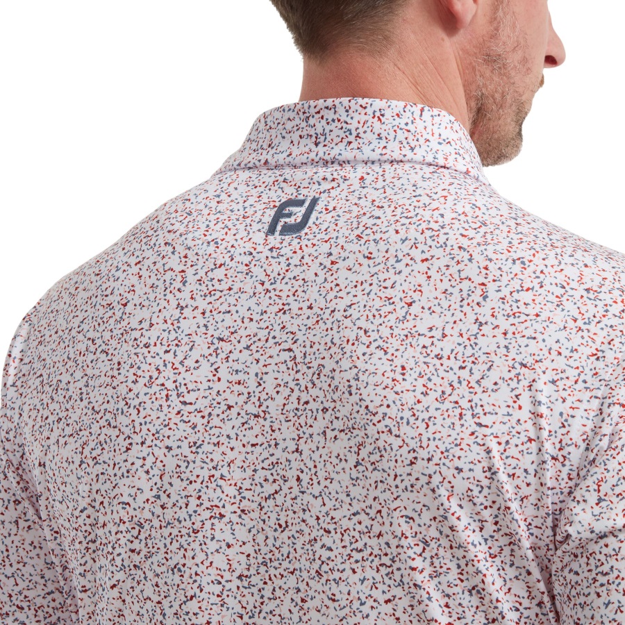 Granite Print Lisle Footjoy White