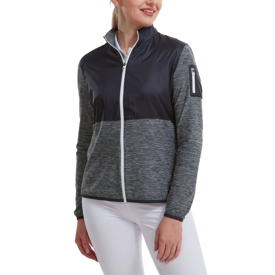 Navy Full-Zip Space Dye Midlayer Footjoy