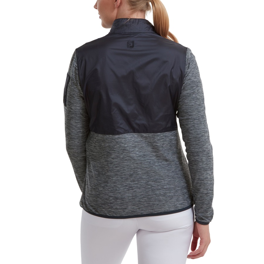 Navy Full-Zip Space Dye Midlayer Footjoy