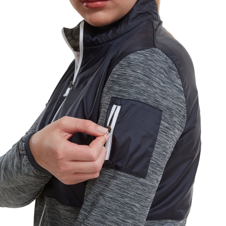 Navy Full-Zip Space Dye Midlayer Footjoy