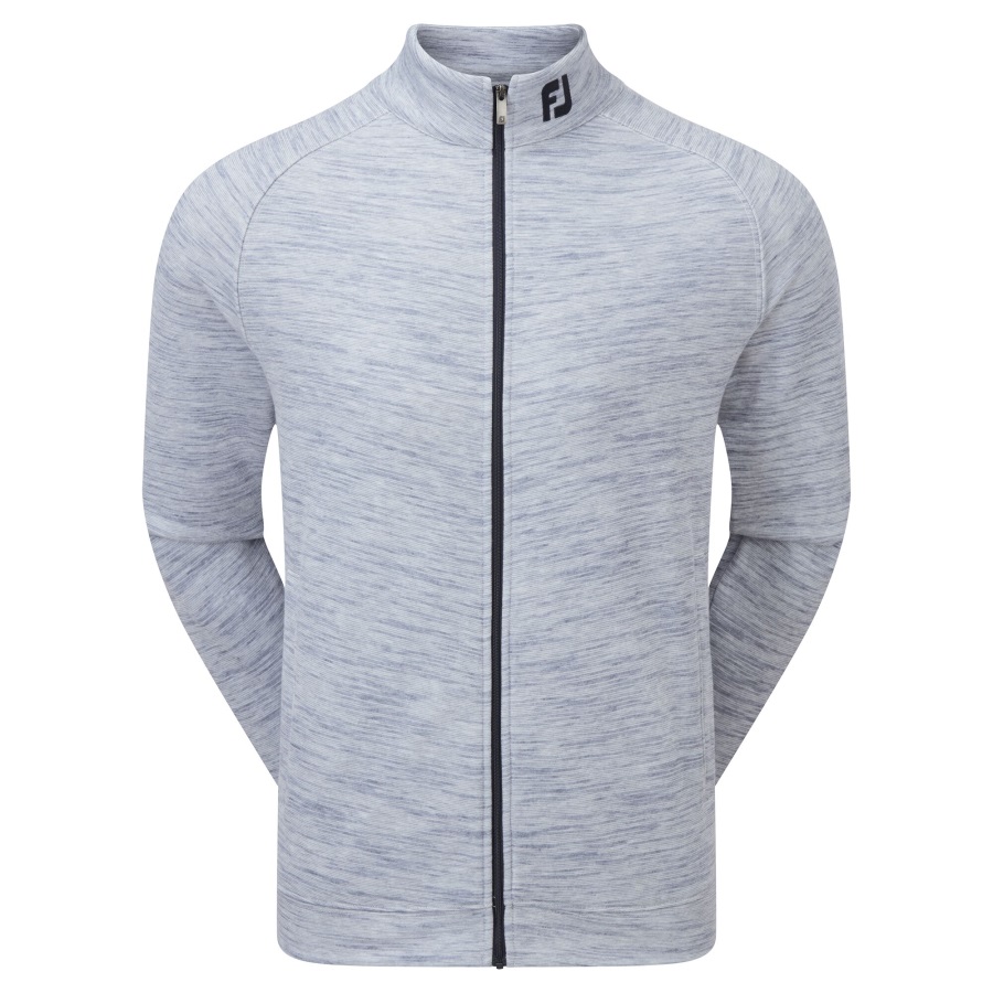 Footjoy Navy Space Dye Fleece Full-Zip Midlayer
