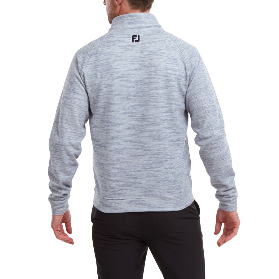 Navy Space Dye Fleece Full-Zip Midlayer Footjoy