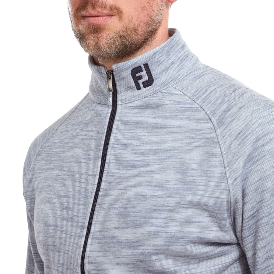 Navy Space Dye Fleece Full-Zip Midlayer Footjoy