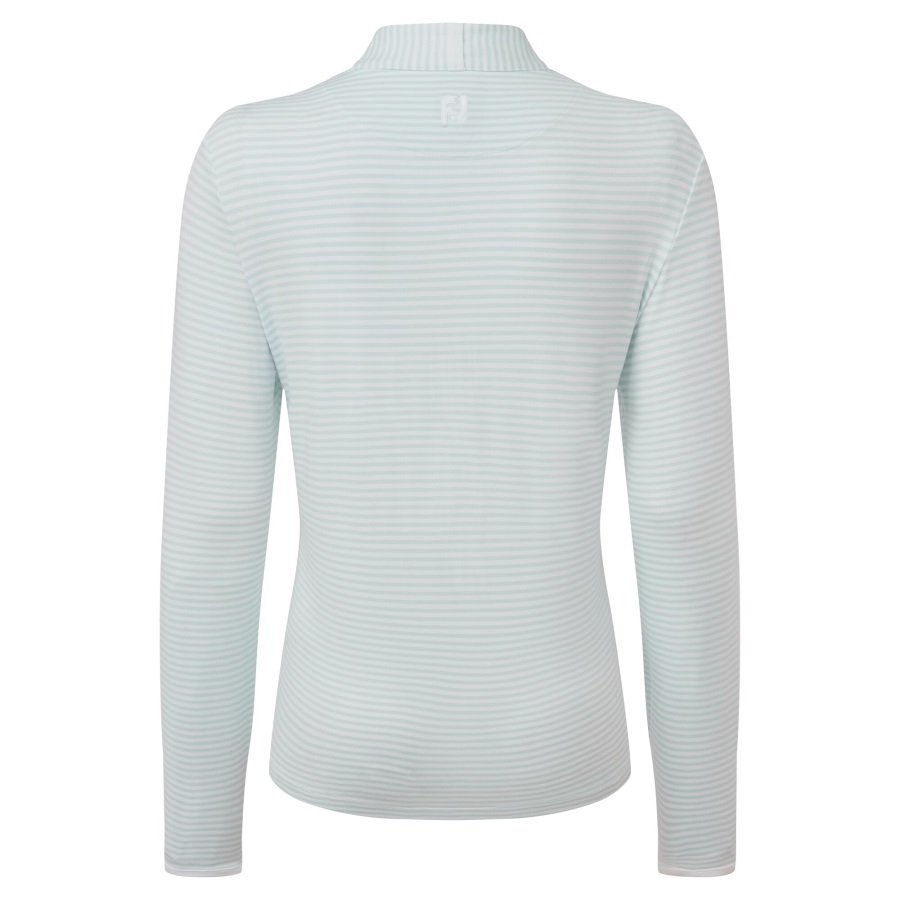 Footjoy Full-Zip Lightweight Tonal Stripe Midlayer Sky