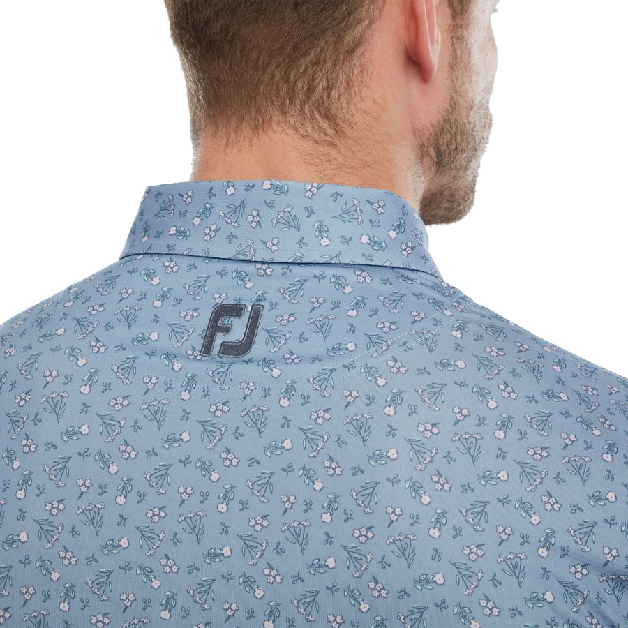 Mini Floral Lisle Denim-Dusty Purple-Azure Footjoy