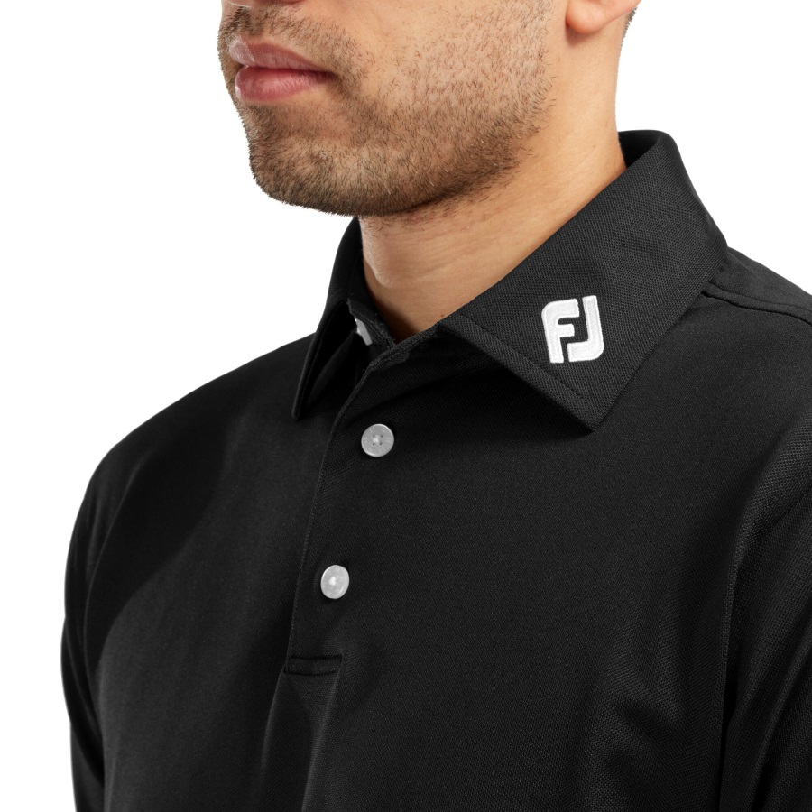 Footjoy Stretch Pique Solid Black