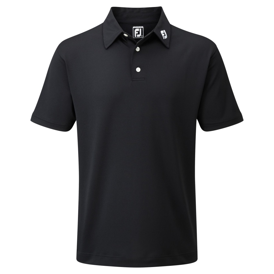 Stretch Pique Solid Black Footjoy
