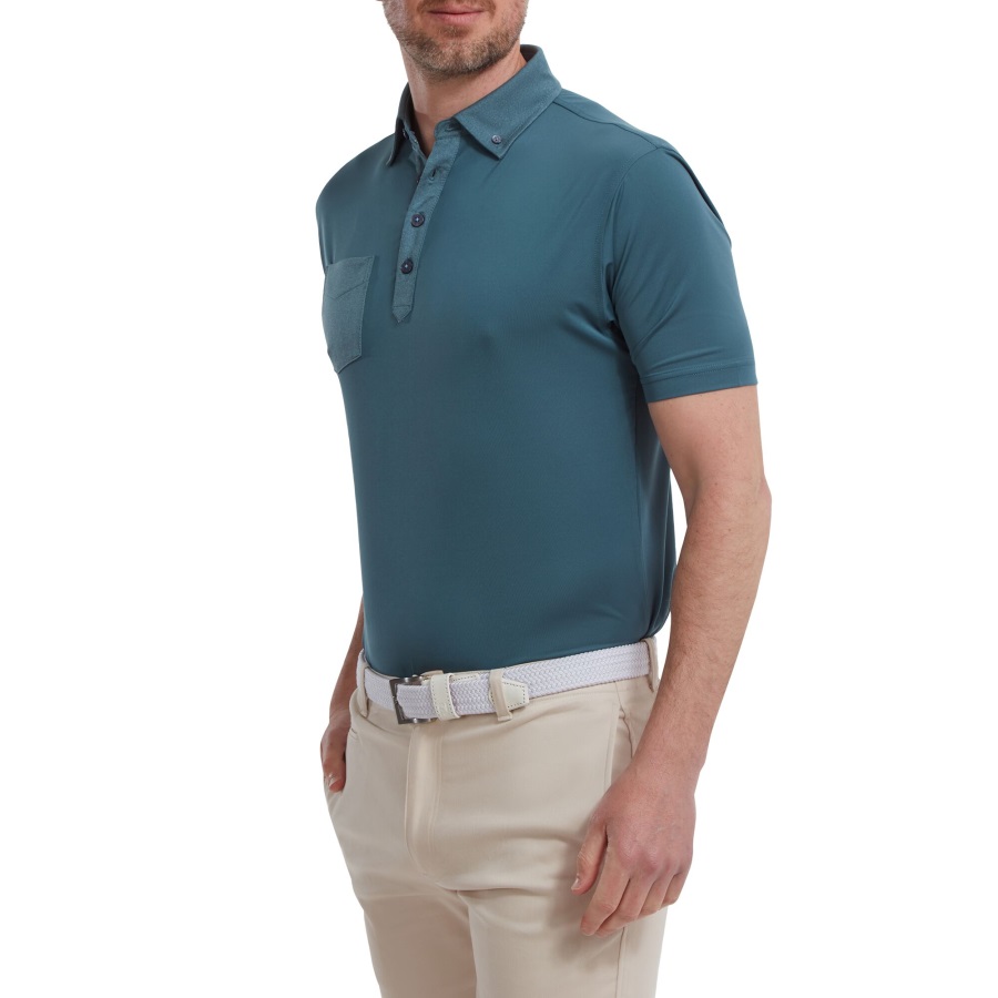 Ink Footjoy Tonal Trim Solid with Pocket Lisle
