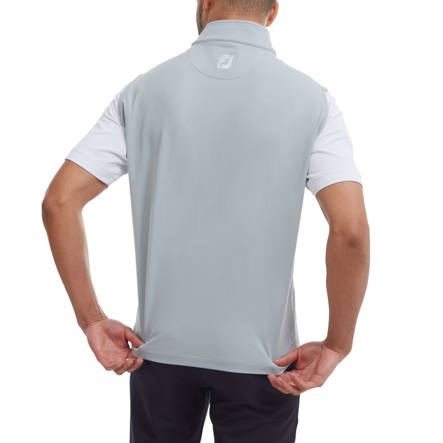 Grey Full-Zip Knit Vest Footjoy
