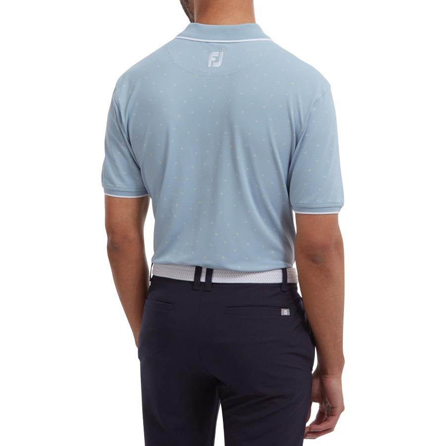 Footjoy Push Play Print Pique Grey-Yellow