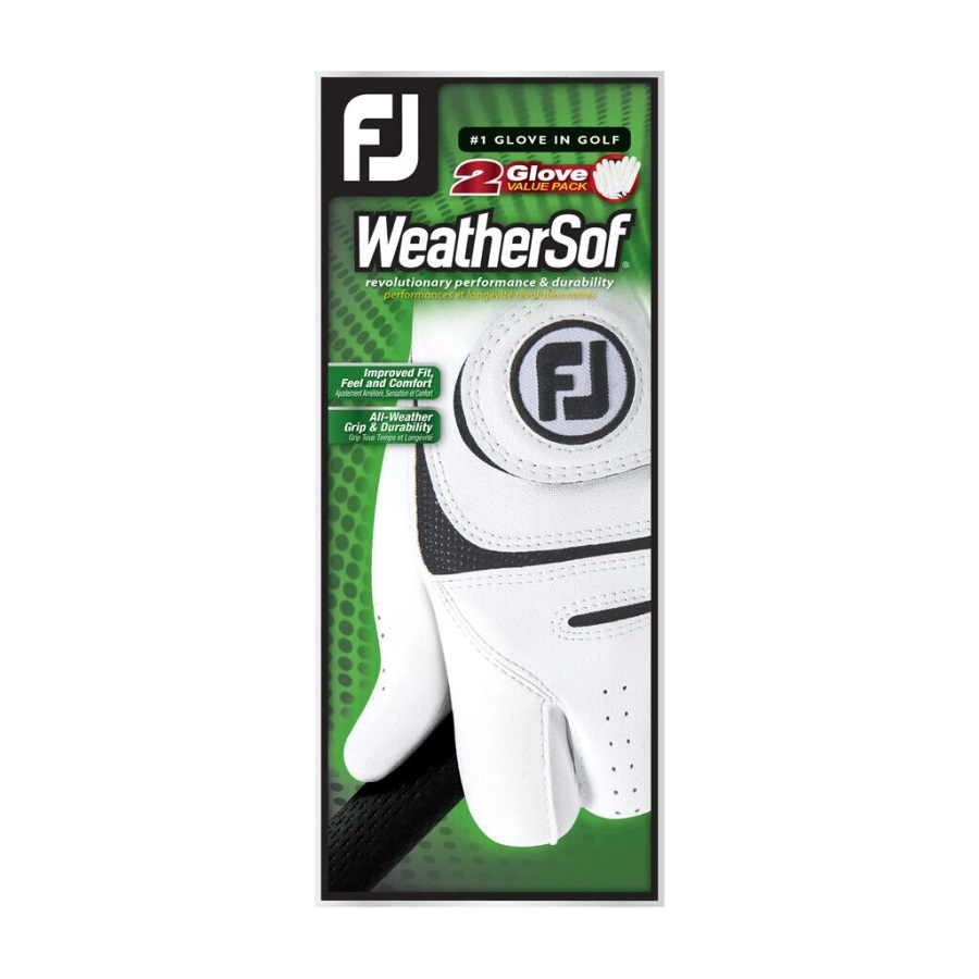 Footjoy White WeatherSof 2-Pack