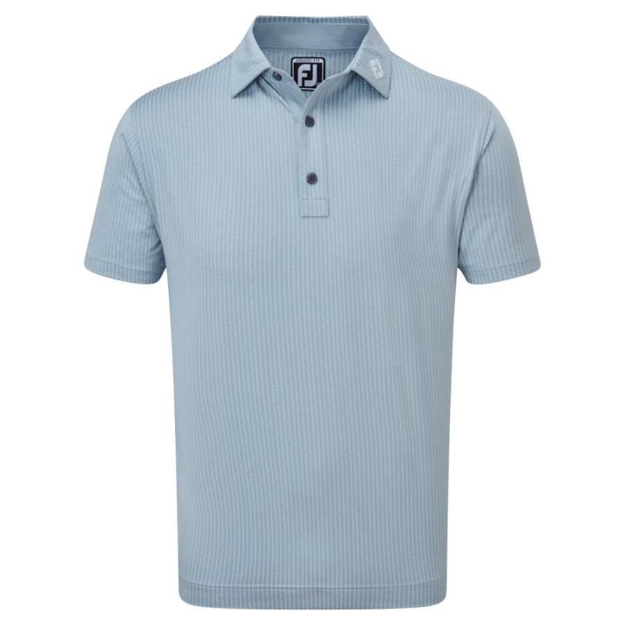 Zig-Zag Print Lisle Grey-White Footjoy
